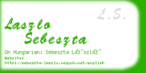 laszlo sebeszta business card